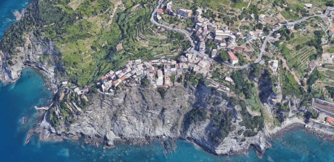 Corniglia aerial view
