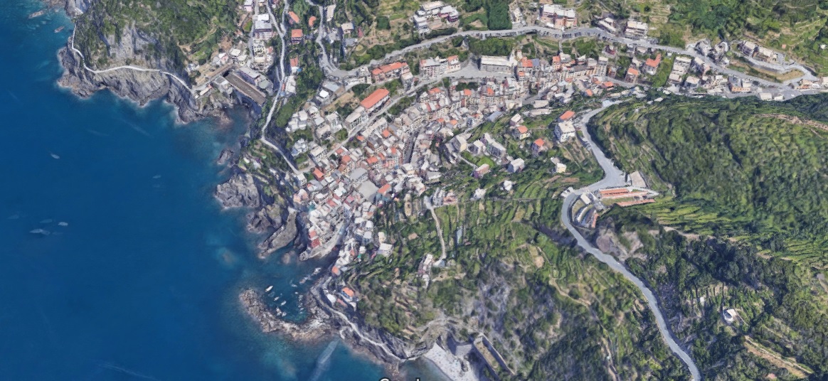 Riomaggiore aerial view